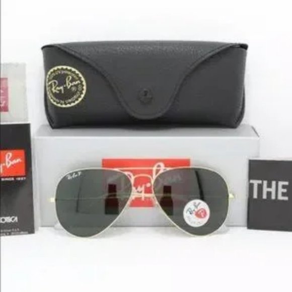 Ray-Ban Other - BNWT Rayban Aviator sunglass Gold G15 Polarized lenses 3025 Assorted sizes